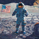 Image for article titled The Fourth Man To Walk On the Moon Also Paints Beautiful Space Art